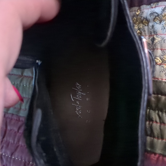 LORD & TAYLOR* 3 buckled strap studded block heel side zip moto boots - Picture 14 of 16